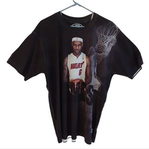 Lebron James Miami Heat Three60 Tee Shirt (Size XLarge) All over print.